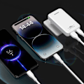 Miniatyrbild 2 av 2: Dudao GaN USB Reseladdare 65W med USB och USB-C PD - Vit
