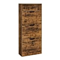 Miniatyrbillede 2 af 4: Skoskab med 3 klapper og åbent rum 60 x 24 x 139 cm - Rustik br