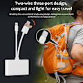 Miniatyrbild 4 av 8: Ethernet-adapter med USB-C, Lightning och USB – Plug-and-play m
