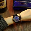 Miniatyrbild 2 av 2: Armbandsur Konstläderband Cosmic Svart