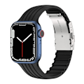 Miniatyrbillede 1 af 3: Silikonearmbånd til Apple Watch 38/40/41mm - Sort