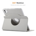 Pikkukuva 4 / 8: Keinonahkainen kotelo jalustalla iPad Pro 13 2024 - harmaa