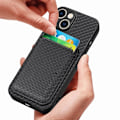 Miniatyrbillede 4 af 7: Bagcover med magsafe kortholder til iPhone 15 - Sort