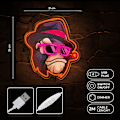 Miniatyrbild 3 av 4: LED neonbelysning med dimmer - multifärgad Gangsta Monkey