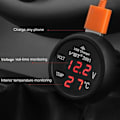 Miniatyrbillede 5 af 6: 3-i-1 USB-biloplader med voltmeter og temperaturmåling
