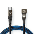 Pikkukuva 2 / 3: Nedis Punottu USB-kaapeli MFI USB-C - Lightning 1 m