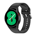 Miniatyrbillede 2 af 2: Silikonerem Samsung Galaxy Watch 4 Sort med Sølvfarvet spænde