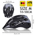 Miniatyrbillede 7 af 7: Dunlop cykelhjelm med LED 55-58 cm
