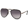 Pikkukuva 1 / 2: Unisex Aviator-aurinkolasit – Kultainen kehys, mustat linssit,