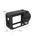 Miniatyrbillede 3 af 10: Silikonetui med linsebeskyttelse til DJI OSMO Action 4/3 - Sort