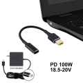 Pikkukuva 5 / 5: PD 100W 18.5-20V neliötappi USB C-tyypin sovittimeen Lenovo