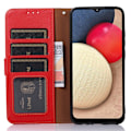 Miniatyrbild 4 av 6: KHAZNEH iPhone 15 Fodral RFID Litchi Läder Röd