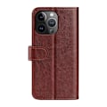 Miniatyrbild 3 av 6: iPhone 15 Pro Plånboksfodral Läder Brun