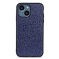 Miniatyrbild 1 av 3: iPhone 15 Skal Äkta Läder Litchi Textur Blå