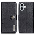 Miniatyrbild 1 av 6: KHAZNEH iPhone 16 Fodral Läder Svart
