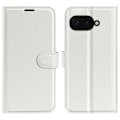 Miniatyrbild 1 av 6: Google Pixel 9a Fodral Litchi Läder Vit