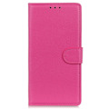Miniatyrbild 6 av 6: Sony Xperia 10 VI Litchi Läder Fodral Rosa