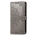 Miniatyrbild 5 av 6: iPhone 16 Pro Max Fodral Mandala Läder Grå