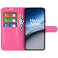 Miniatyrbild 2 av 6: OnePlus Nord 4 Fodral Litchi Läder Rosa