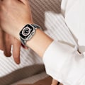 Miniatyrbild 6 av 6: Äkta Läder Armband Apple Watch 41/40/38 mm Svart