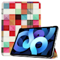 Miniatyrbild 1 av 5: iPad Air 2025-2020 Fodral Tri-Fold Färgade Fyrkanter