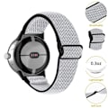 Miniatyrbild 2 av 6: Google Pixel Watch / Watch 2 Justerbart Nylon Armband Svart/Vit