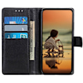 Miniatyrbild 2 av 6: Sony Xperia 1 VI Litchi Läder Fodral Svart