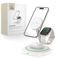 Tech-Protect 15W Qi 3in1 Magnetisk MagSafe Laddare Vit