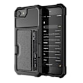 Miniatyrbild 2 av 6: iPhone 6/6S/7/8/SE 2020/2022 Shockproof Hybrid Skal Med Kortfack Svart