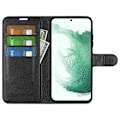 Miniatyrbild 2 av 6: Samsung Galaxy S23 Plus Fodral Litchi Läder Svart