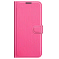 Miniatyrbild 5 av 6: iPhone 13 Pro Max - Litchi Slim Läder Fodral - Rosa