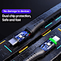 Miniatyrbild 3 av 6: Mcdodo 36W 1.2m USB-C - Lightning Kabel LED Svart