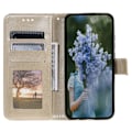 Miniatyrbild 3 av 6: Samsung Galaxy S23 FE Fodral Mandala Läder Guld
