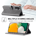 Miniatyrbild 5 av 6: LC.IMEEKE Samsung Galaxy A24 5G Fodral Läder Grå