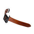 Miniatyrbild 4 av 4: Buffalo Apple Watch 42/44/45/49 mm Armband Äkta Läder Brun