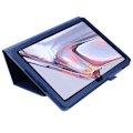 Miniatyrbild 4 av 5: Samsung Galaxy Tab A7 10.4 Fodral Litchi läder Mörk Blå DarkBlue Mörk Blå