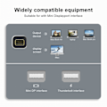 Miniatyrbild 5 av 6: DP DisplayPort till Mini DisplayPort 1.4 Adapter 8K 60Hz Blå