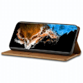 Miniatyrbild 3 av 6: LC.IMEEKE Samsung Galaxy S23 Fodral Flip Läder Brun
