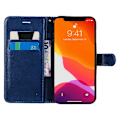 Miniatyrbild 4 av 6: iPhone 13 Pro Max - Klassiskt Solid Läder Fodral - Blå