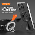 Miniatyrbild 2 av 6: MagSafe Magnetisk Ring Hållare/Stativ Svart