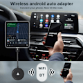 Miniatyrbild 4 av 6: Trådlös Bluetooth Android Auto Adapter Svart