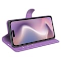 Miniatyrbild 3 av 6: iPhone 16 Plus Fodral Litchi Läder Lila