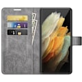 Miniatyrbild 4 av 6: Samsung Galaxy S22 Ultra Fodral Solid Läder Grå
