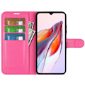Miniatyrbild 2 av 6: Xiaomi Redmi 12C 4G Fodral Litchi Läder Rosa