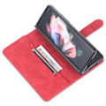 Miniatyrbild 5 av 6: AZNS Galaxy Z Fold 5 Fodral Läder Röd