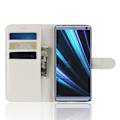 Miniatyrbild 4 av 5: Sony Xperia 10 Plus - Litchi Plånboksfodral - Vit White Vit
