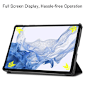 Miniatyrbild 3 av 6: Samsung Galaxy Tab S9 Fodral Tri-Fold Läder Svart