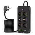 Miniatyrbild 2 av 6: Tech-Protect 2 m Förgreningsdosa Med USB-C/USB-A Svart
