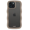 Miniatyrbild 2 av 4: holdit iPhone 15 Plus / 14 Plus Skal Wavy Mocha Brown Transparent