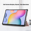 Miniatyrbild 5 av 5: Galaxy Tab S7 FE/S7 Plus/S8 Plus Tri-Fold Läder Fodral Roséguld Roséguld